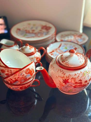 Porzellan tee set asiatisches - porzellan,