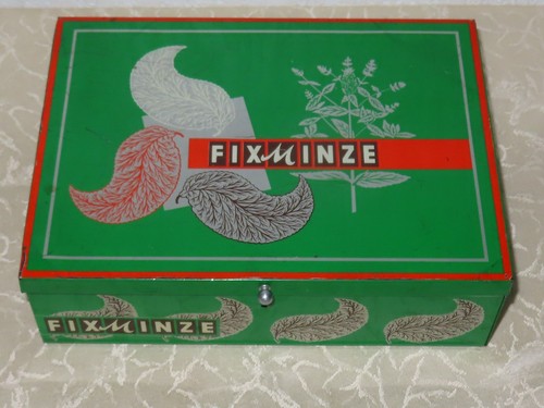 Vintage blechdose fix minze - blechdose,